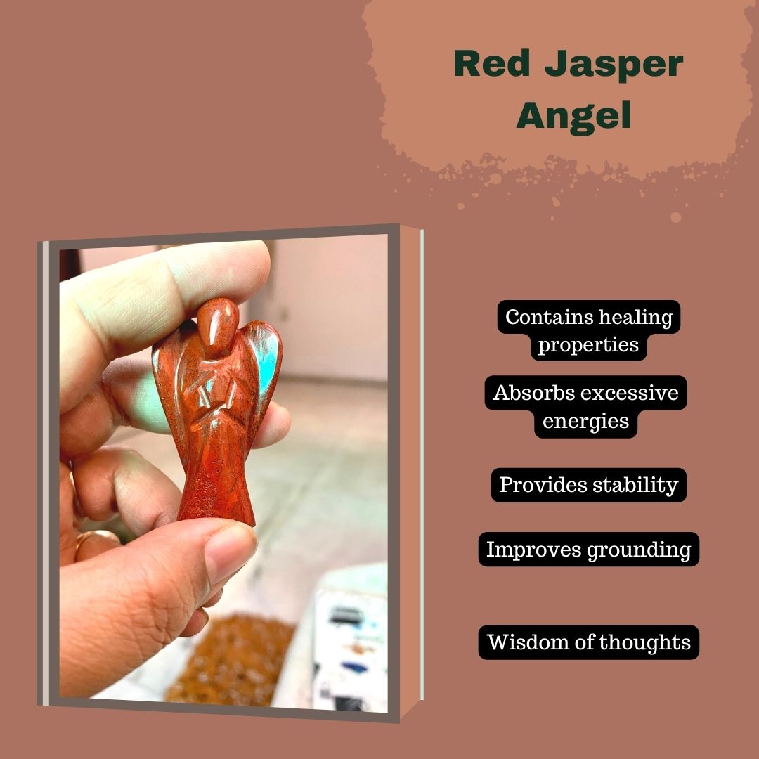Anti-Stress Red Jasper Angel ( Small )