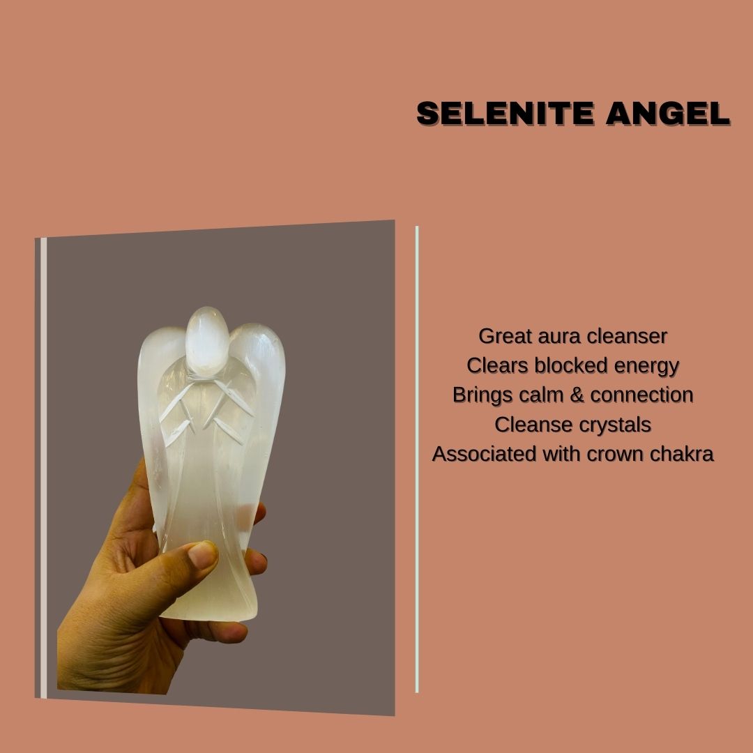 Aura Cleansing Selenite Angel ( Large )