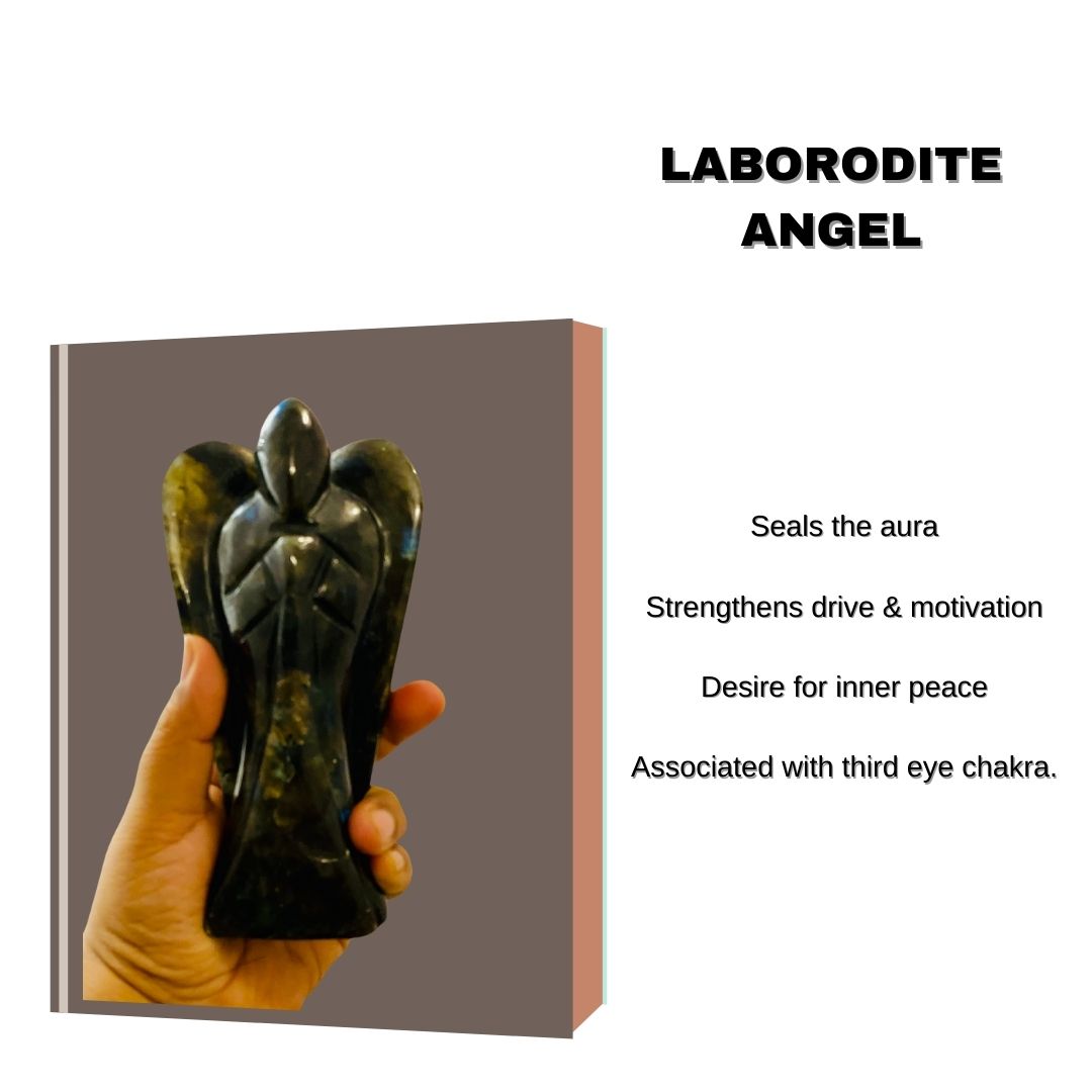 Inner Strength Labradorite Angel ( Large )