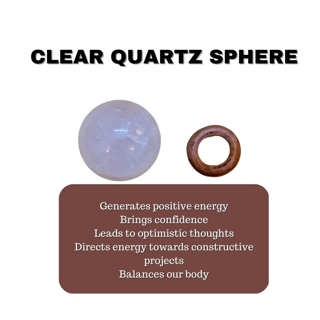 Positive Vibes Clear Quartz Sphere