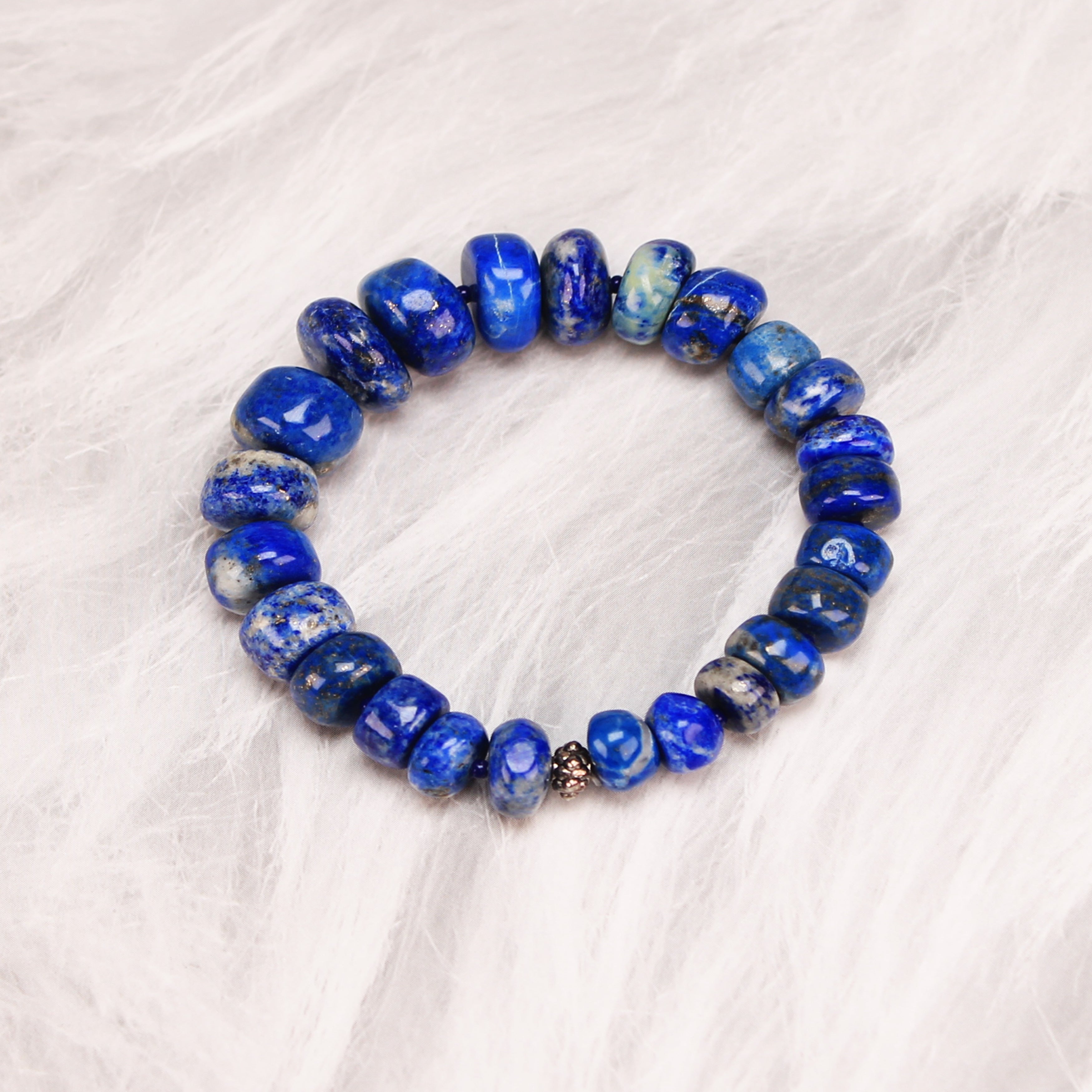 Buy Frosted Lapis Lazuli Bracelet, Lapis Lazulis Benefits Are a Powerful  Intense Blue Stone Used to Open Minds and Give Enlightenment, B235 Online  in India - Etsy