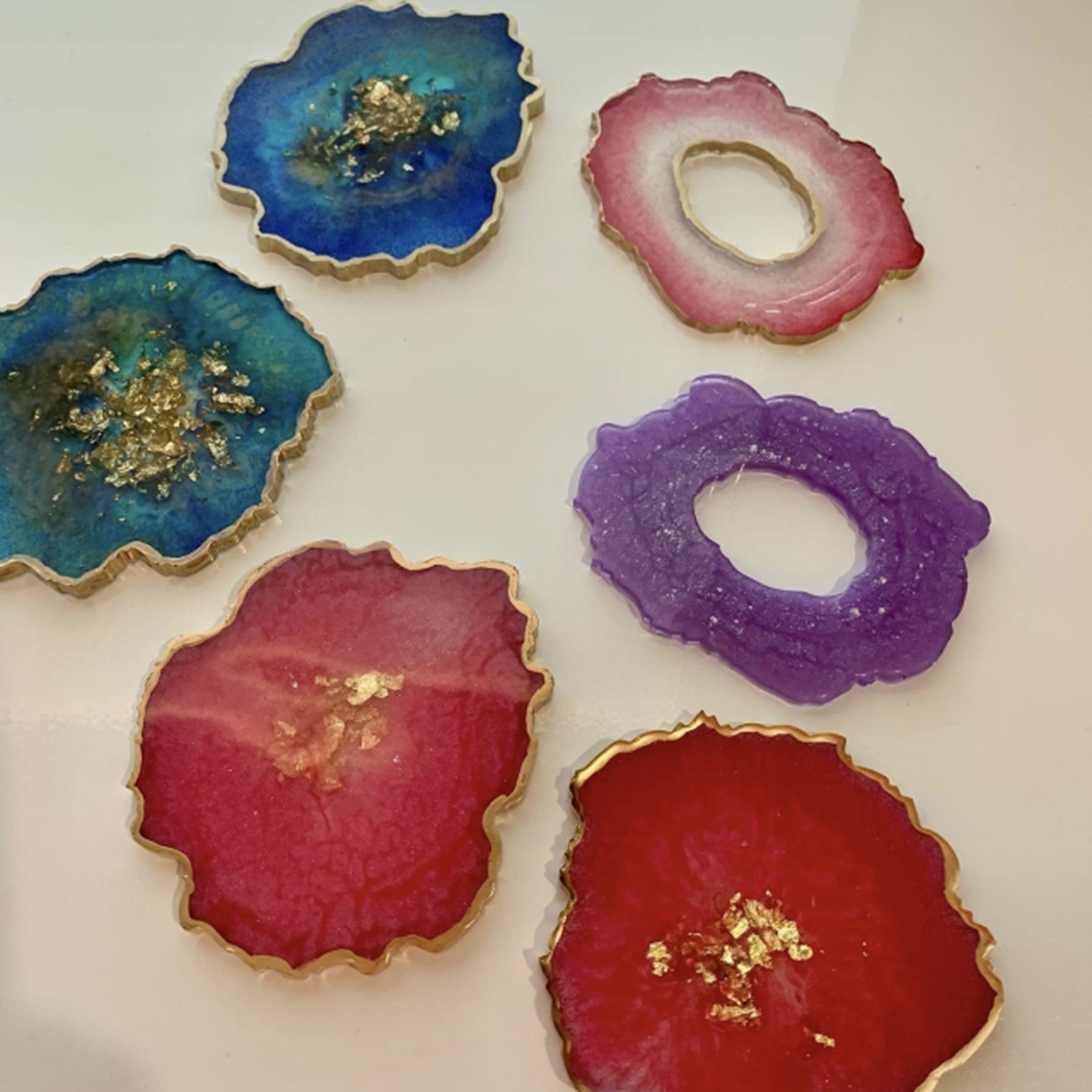 Yiin & Yan Balance Chalcedony (Agate) Coasters